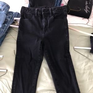 American eagle black denim skinny jeans